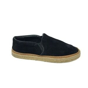Schutz Espadrille Slip On‎ Suede Loafers Casual Shoes Black Size 39 US SIze 8